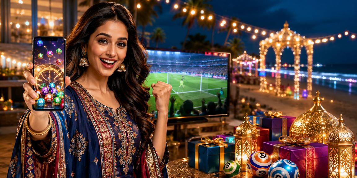 কক্সবাজারে ঈদ উৎসবের সময় লটারি ও অনলাইন গেমিং উপভোগ করছেন একজন ব্যবহারকারী
